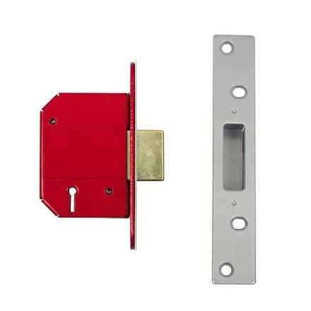 Era Fortress 76mm Satin Chrome BS 5-Lever Mortice Deadlock 57mm Backset