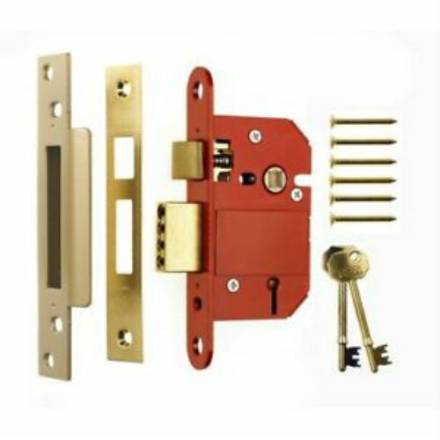 Era Fortress 5 Lever BS Mortice Sashlock 76mm Polished Brass
