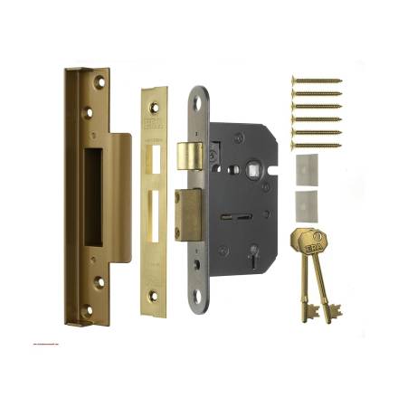 Era Fortress 5 Lever BS Mortice Sashlock 76mm Polished Brass