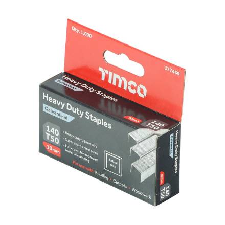 TIMCO Firmahold Heavy Duty Chisel Point Galvanised Staples 10mm - Pack of 1000