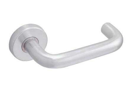 Frisco Eclipse Eurotek SAA Safety Return to Door Lever on Round Rose Set 52mm
