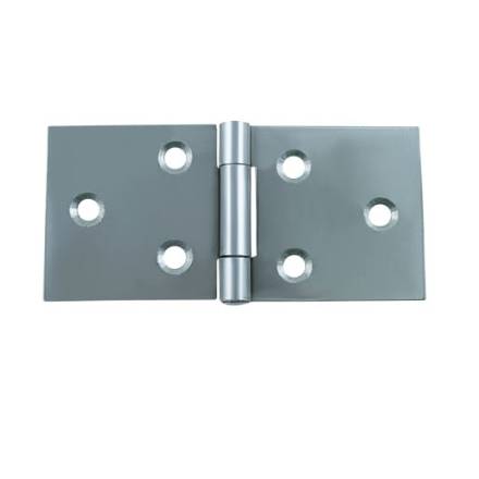 A Perry No.404 Uncranked Backflap Hinge 50mm Satin Chrome - Pair