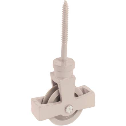 A Perry No.41 Single Screw Cast Pulley Nylon Wheel 44mm White