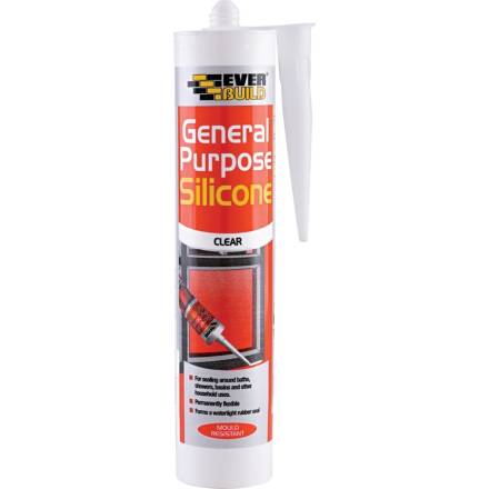 Sika Everbuild General Purpose Silicone Sealant Clear 280ml