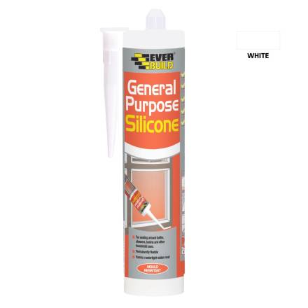 Sika Everbuild General Purpose Silicone Sealant White 280ml