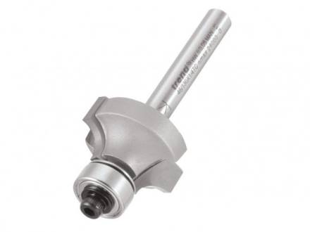 Trend 46/130X1/4TC TCT Bearing Guided Ovolo and Round Over Cutter 6.3mm Radius 1/4" Shank