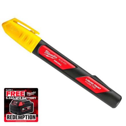 Milwaukee INKZALL Yellow Liquid Paint Marker 48-22-3721