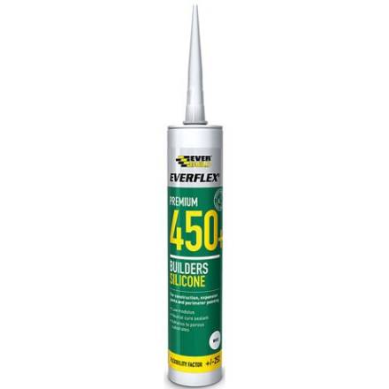 Sika Everbuild Everflex 450 Builders Silicone Sealant White 310ml
