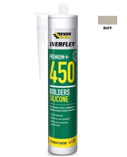 Sika Everbuild Everflex 450 Builders Silicone Sealant Buff 300ml