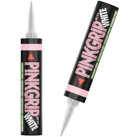Sika Everbuild Pinkgrip SF White Solvent-Free Grab Adhesive 350ml Cartridge