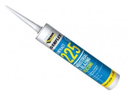 Sika Everbuild Everflex 225 Industrial and Glazing Silicone Clear Translucent 295ml