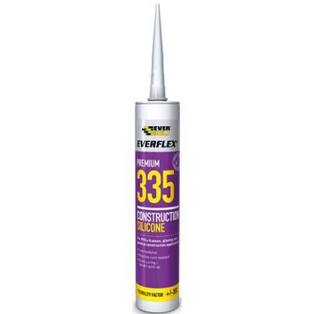 Sika Everbuild Everflex 335 Construction Silicone Sealant White 295ml