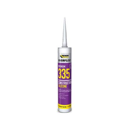 Sika Everbuild Everflex 335 Construction Silicone Transparent 295ml