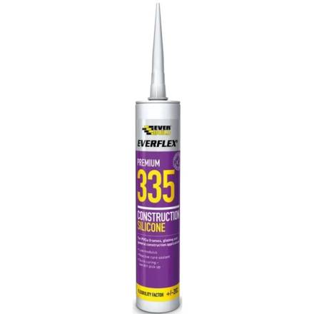Sika Everbuild Everflex 335 Construction Silicone Transparent 295ml