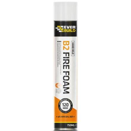 Sika Everbuild B2 Handheld Fire Foam 750ml - 2 Hour Fire Rated Expanding PU Foam
