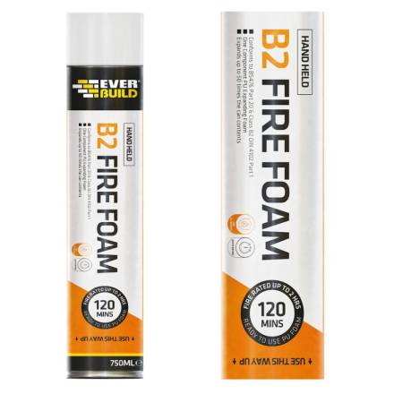 Sika Everbuild B2 Handheld Fire Foam 750ml - 2 Hour Fire Rated Expanding PU Foam