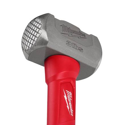 Milwaukee 3lb (1.36kg) Dual-Face Club Hammer with Fibreglass Handle