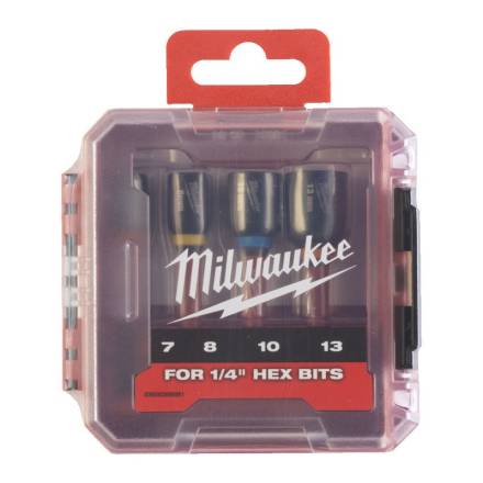 Milwaukee ShockWave Impact Duty Magnetic Nut Driver Set 4pc - 7, 8, 10 and 13mm