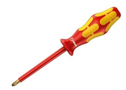 Wera Kraftform Plus 162i VDE Insulated Phillips Screwdriver PH1 x 80mm