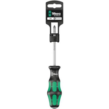 Wera 355 PZ SB Kraftform Plus Pozidriv Screwdriver PZ2 x 100mm