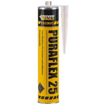 Sika Everbuild Puraflex 25 One-Part Low Modulus Polyurethane Sealant White 300ml