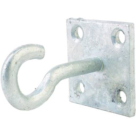 A Perry No.511 Galvanised Chain Hook on Plate 50mm x 50mm