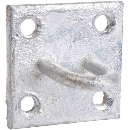 A Perry No.512 Galvanised Chain Staple on Plate 50mm x 50mm (Prepacked)