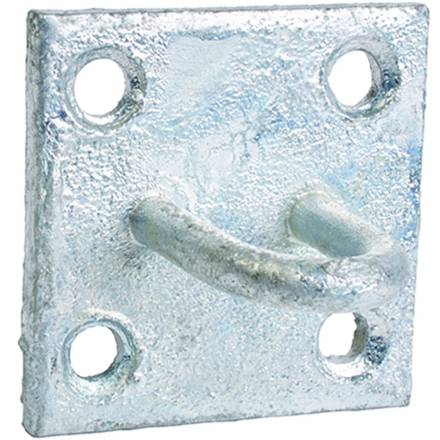 A Perry No.512 Galvanised Chain Staple on Plate 50mm x 50mm (Prepacked)