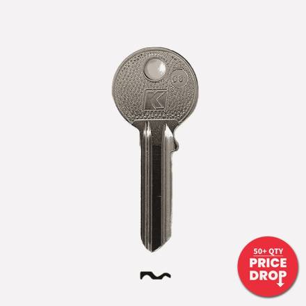 Silca CS206 Cut Key for CISA Cylinder Locks - 5 Pin Steel