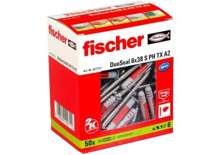 Fischer DuoSeal 6x38 Sealing Wall Plug with Stainless Steel Screw A2