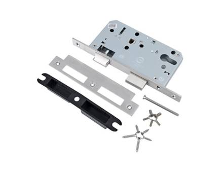 Briton 5720 DIN Euro Profile Cylinder Mortice Sashlock 60mm Backset Stainless Steel