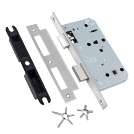 Briton 5730 DIN Bathroom Mortice Lock Case 60mm Backset Stainless Steel