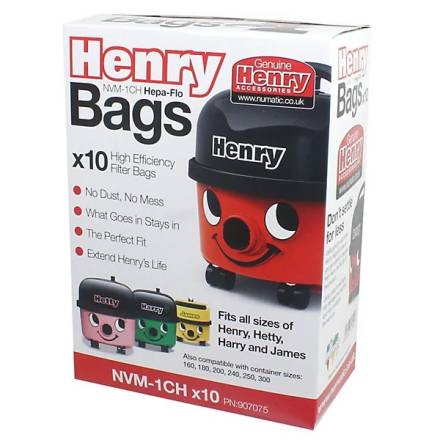 Numatic Henry HepaFlo NVM-1CH Dust Bags Pack of 10 (604015)
