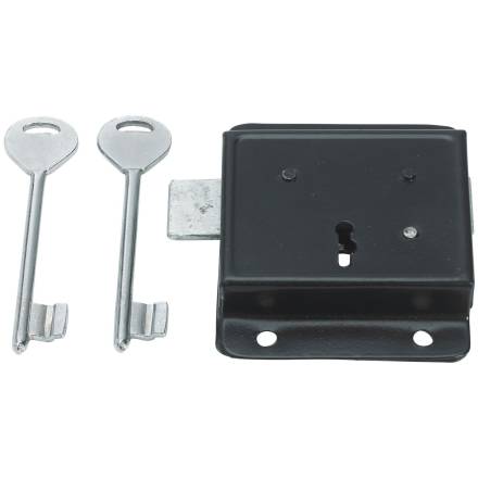 A Perry No.614 Presslock Rim Press Lock 75mm Black