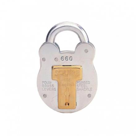 Squire Old English 660 4-Lever Galvanised Steel Padlock 64mm