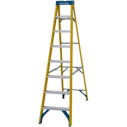 Werner 716 Series 8 Tread Fibreglass Swingback Stepladder