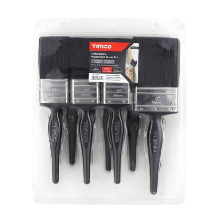 TIMCO Contractors Mixed Paint Brush Set - 10 Pack