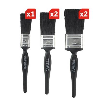 TIMCO Contractors Mixed Paint Brush Set 5 Pack
