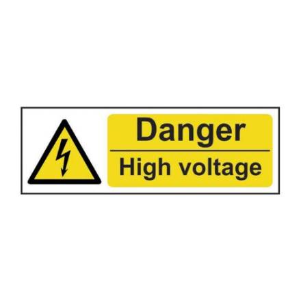 Centurion Hardware Danger High Voltage Self-Adhesive Vinyl Safety Sign 600mm x 200mm