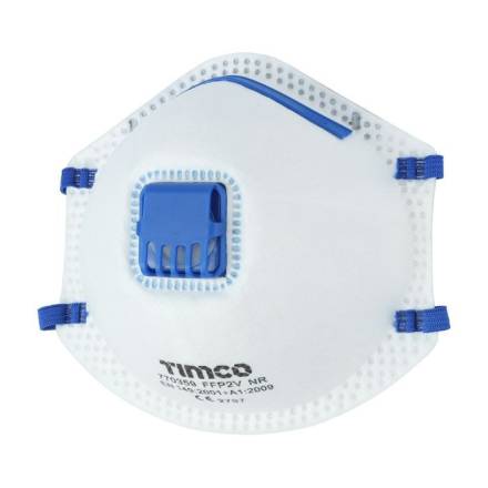 TIMCO FFP2 Moulded Valved Dust Mask One Size - Box of 10