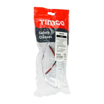 TIMCO Slimfit Safety Glasses - Clear, One Size