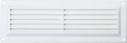 Select Hardware White Plastic Louvre Vent with Flyscreen 9" x 3" (229mm x 76mm)