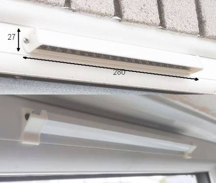 MAP Aluminium Slot/Trickle Vent 275mm White