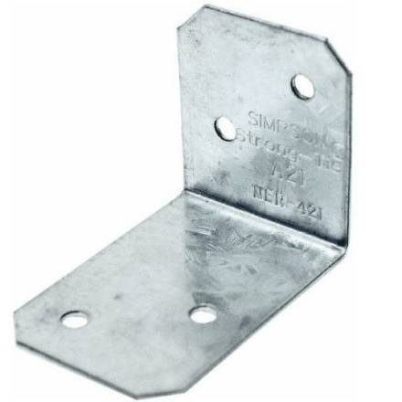 Simpson Strong-Tie A21 90deg Angle Bracket 50 x 38 x 35mm Pre-Galvanised 1.2mm