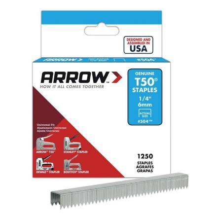 Arrow T50 Heavy Duty Staples 6mm (Pack of 1250)