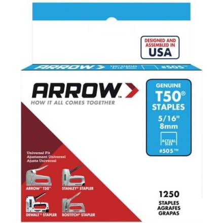 Arrow T50 Steel Staples 8mm - Pack of 1250