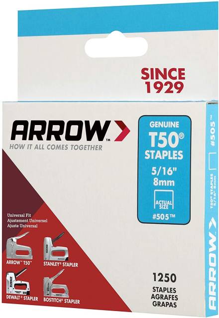 Arrow T50 Steel Staples 8mm - Pack of 1250