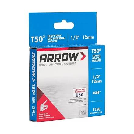 Arrow T50 Heavy Duty Staples 12mm - Box of 1250