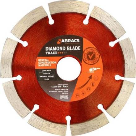 Abracs General Purpose Diamond Blade 125mm x 10mm x 22mm Trade