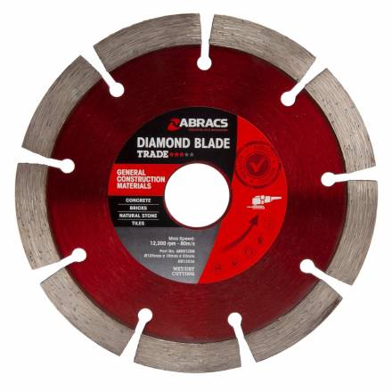 Abracs General Purpose Diamond Blade 125mm x 10mm x 22mm Trade